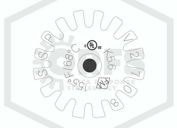 Sprinkler deflector diagram