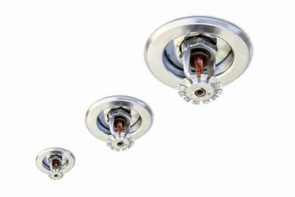 Three fire sprinklers 