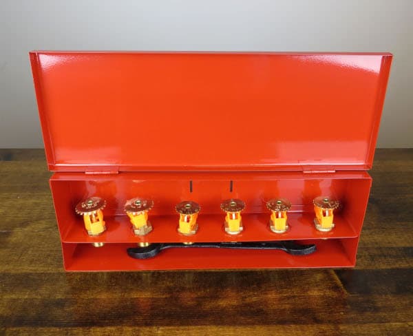 Fire sprinkler head cabinet