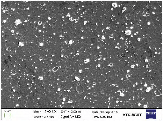 Fig.6 Surface morphology of Al₆₀Ti₄₀N coating