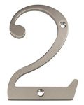 Deltana House Number 2 Satin Nickel