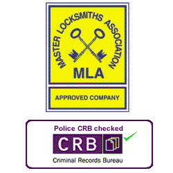 MLA logo and CRB logo