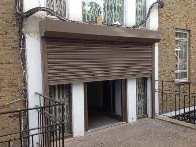 shop front roller shutters installed