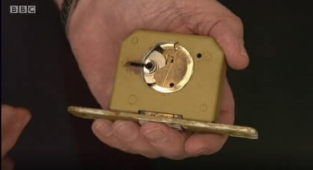 Lock drilled unnecessarily