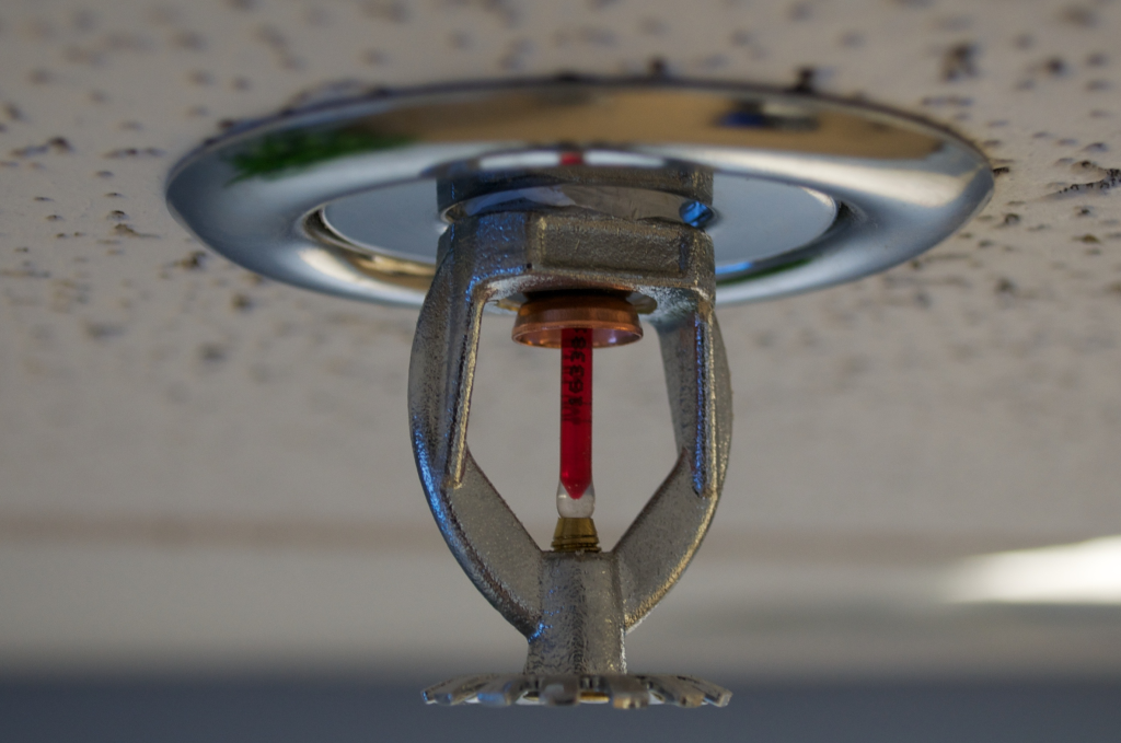 do not hang items from sprinkler head