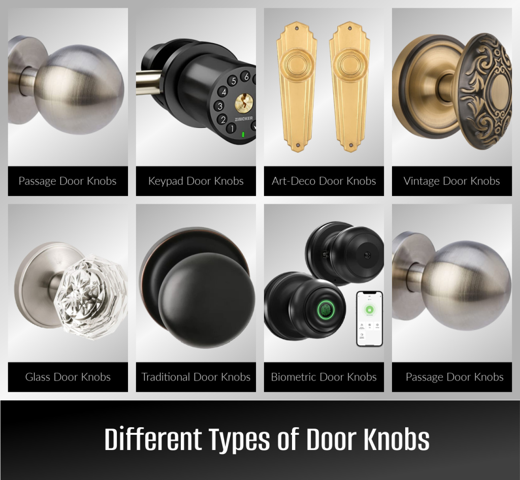 different kinds of door knobs