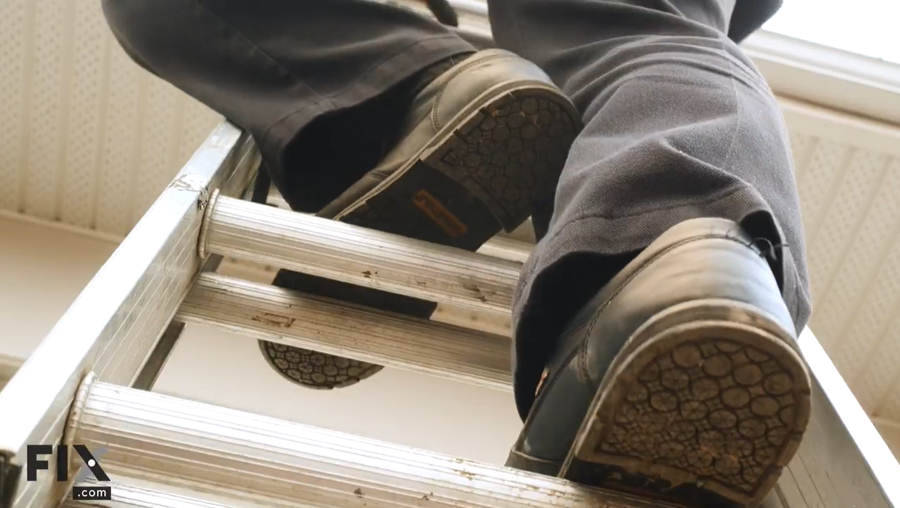 Wearing Slip-Resistant Shoes on a Ladder