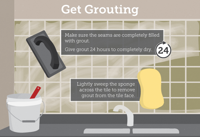 Grouting Your Backsplash Tiles