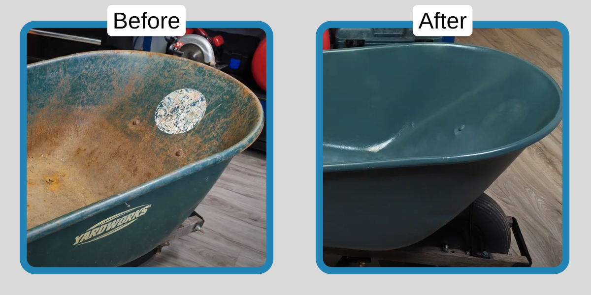 Wheelbarrow Restoration: Before and After