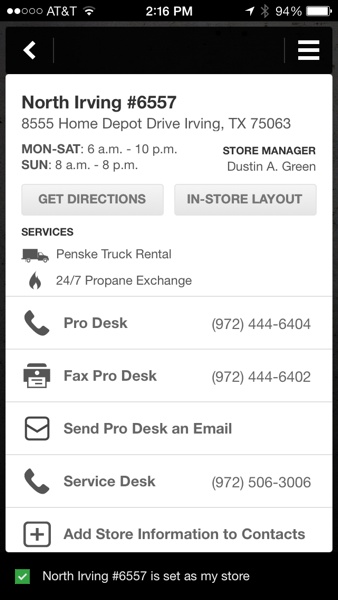 Home Depot Pro App