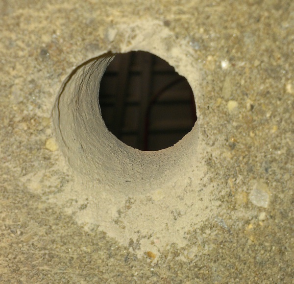 Entry Hole from Spyder TCT hole saw